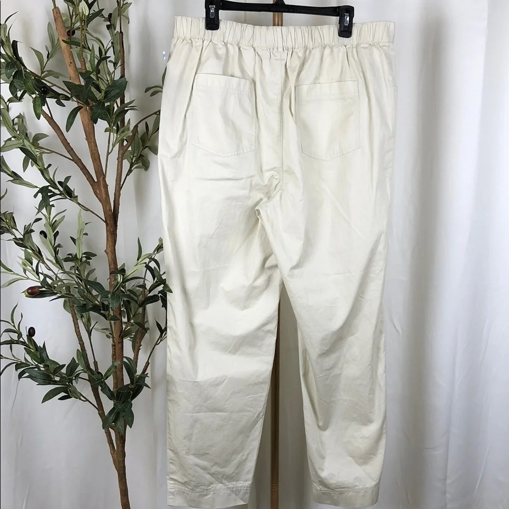 Melrose and Market 100% Cotton Pleated Chinos in Cream Sz XL (B5)